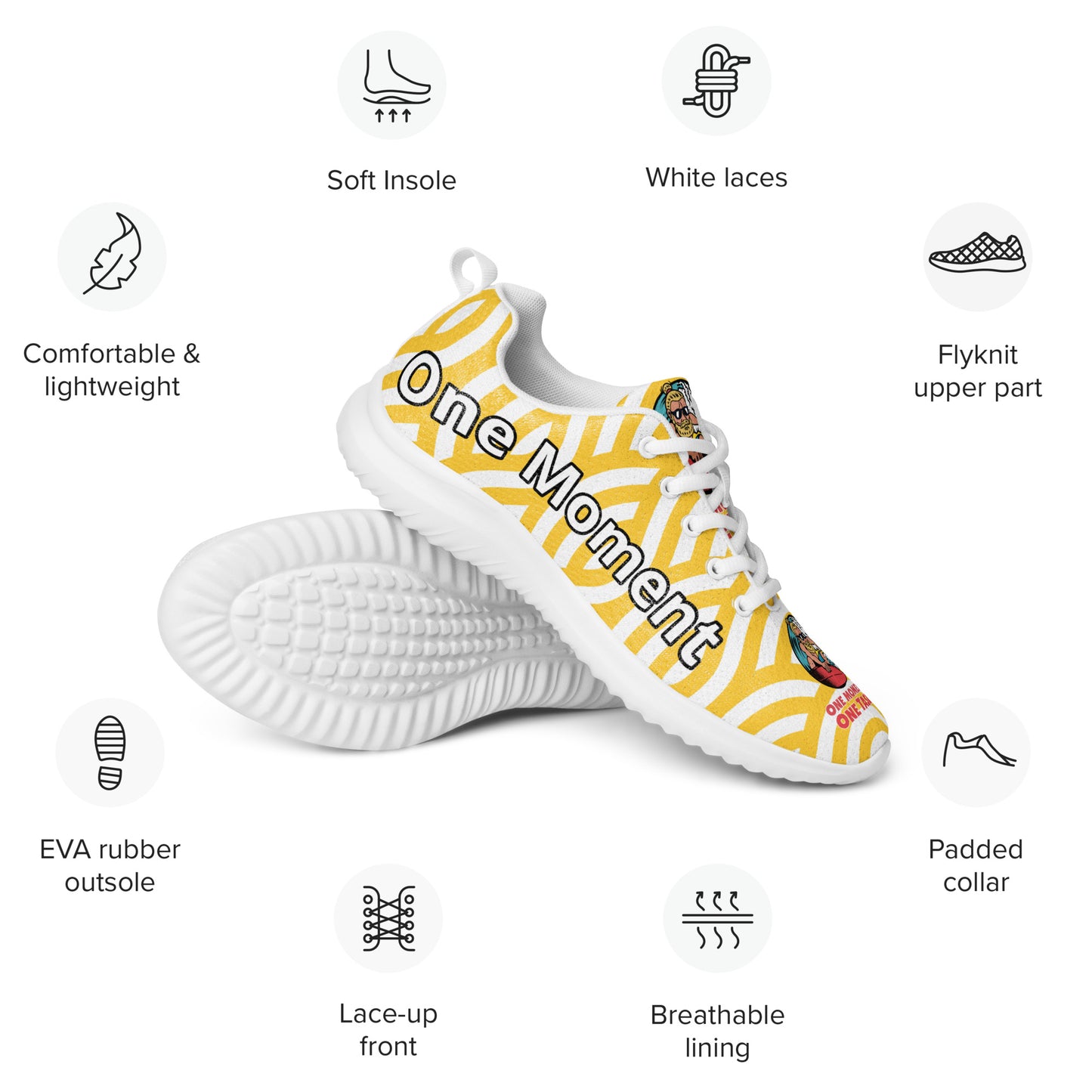 Mindfulness Matters Surfer Men’s Athletic Shoe