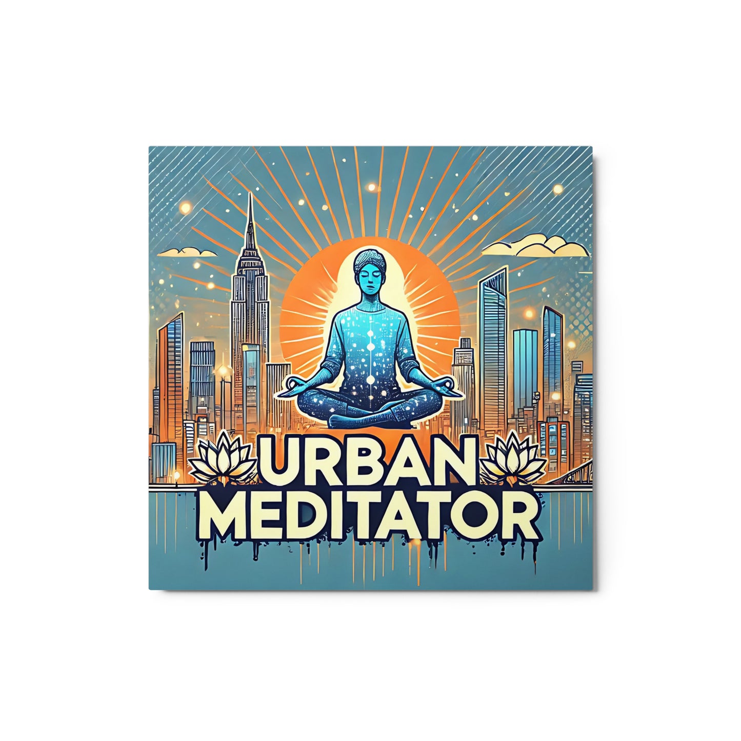 Zen Meditator Urban Mindful Yoga Metal Prints