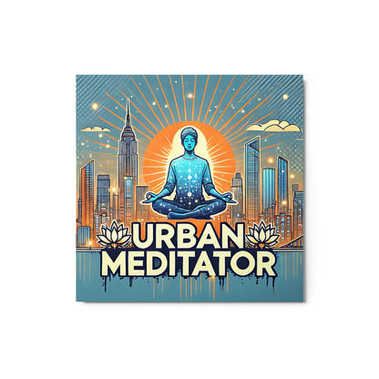 Zen Meditator Urban Mindful Yoga Metal Prints