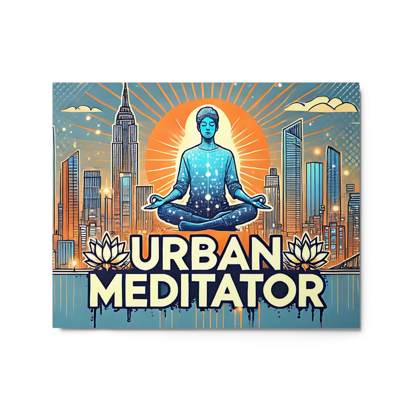 Zen Meditator Urban Mindful Yoga Metal Prints