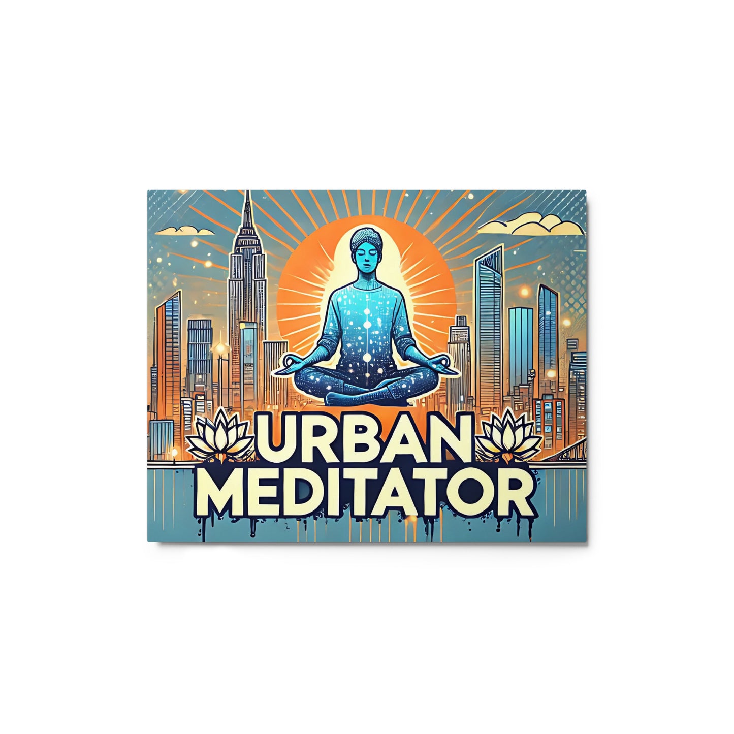 Zen Meditator Urban Mindful Yoga Metal Prints