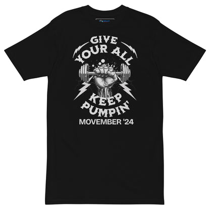 November Health Awareness Quote for Men premium heavyweight tee