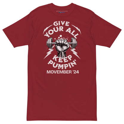 November Health Awareness Quote for Men premium heavyweight tee